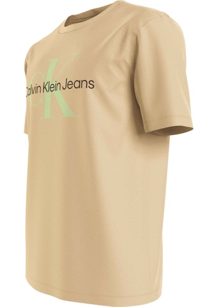 Baskılı Bej Erkek T-Shirt J30J320806AAT