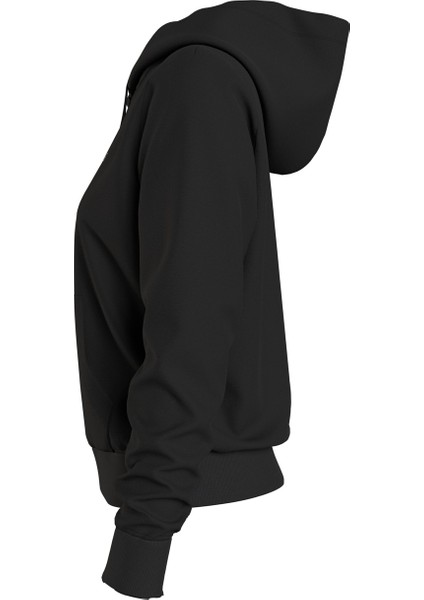 Kapüşon Yaka Düz Siyah Kadın Sweatshırt Tjw Reg Lınear Hoodıe fiyatları