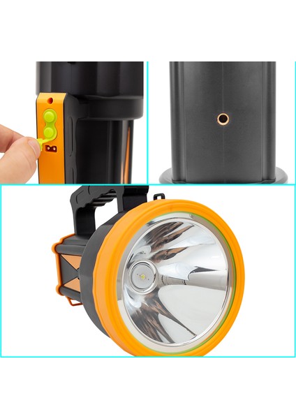 Shopzum Xj-2 Şarjli Ledli 3 Kademeli El Feneri Byr [byrtek]