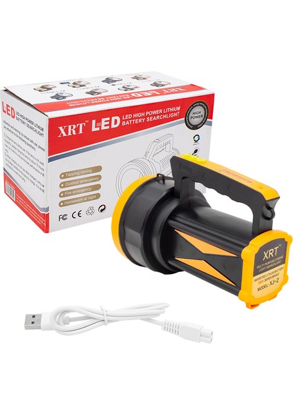 Shopzum Xj-2 Şarjli Ledli 3 Kademeli El Feneri Byr [byrtek]