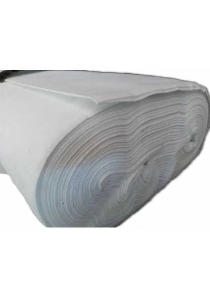 Outlet 48 Tel Pamuklu Beyaz Metrelik Kumaş, Kefenlik, Nevresimlik, 2,4m Eninde