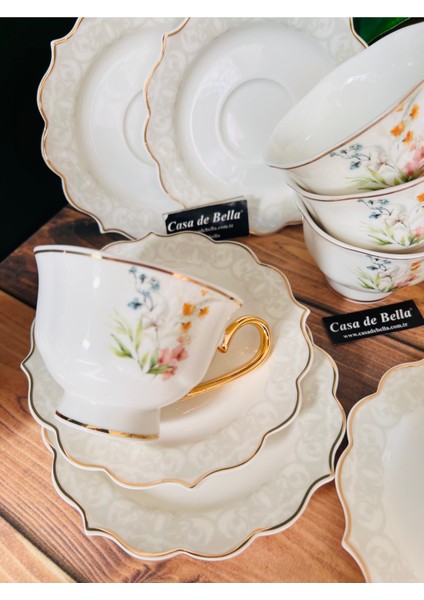 Camilla 6 Kişilik Bone China Çay Fincanı