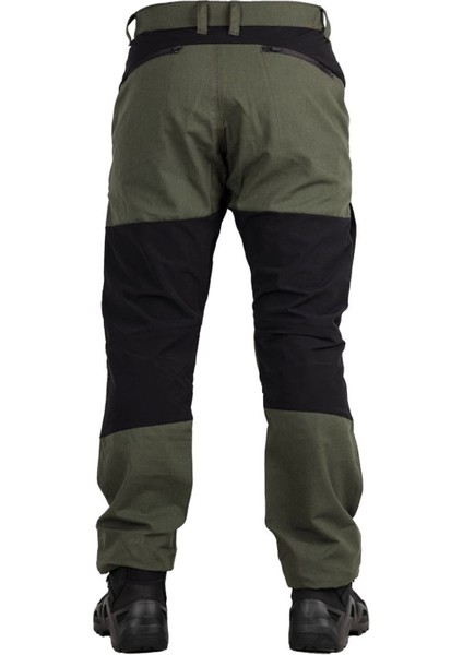 Tactical Pantolon Haki Renk ve Siyah Kaplama Detaylı