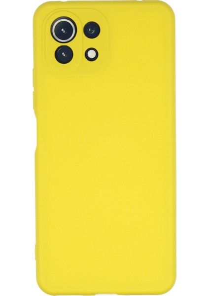 Xiaomi Mi 11 Lite Kılıf Nano Içi Kadife Silikon - Sarı 300099