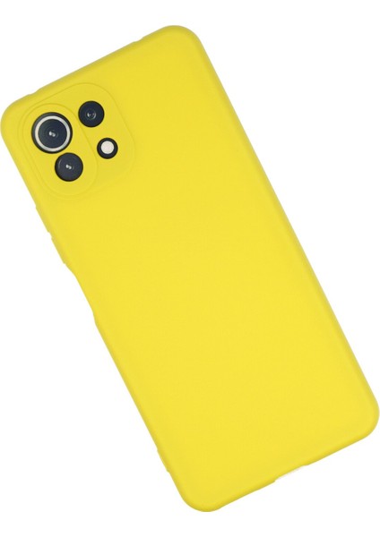 Xiaomi Mi 11 Lite Kılıf Nano Içi Kadife Silikon - Sarı 300099