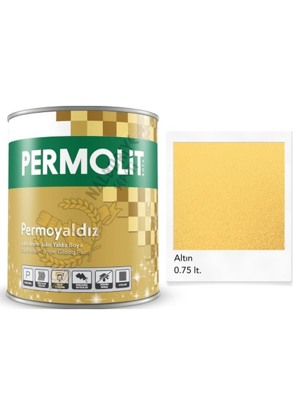 Isıya Dayanıklı Dekoratif Yaldız Boya Altın 0.75 Lt.