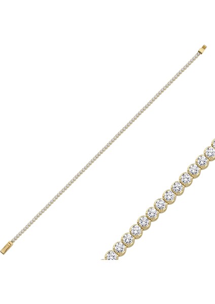 3.45 gr 14 K Jwd Altın Su Yolu Bileklik