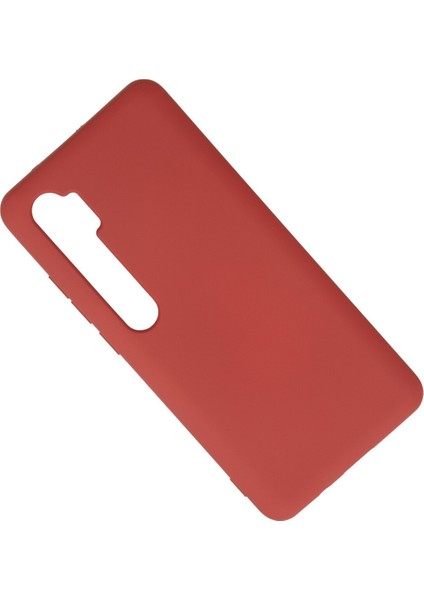 Xiaomi Mi Note 10 Lite Kılıf Nano Içi Kadife Silikon - Kiremit 300099