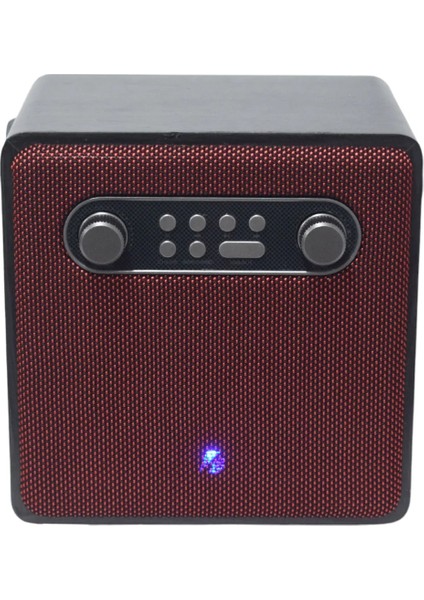 BRADU-1688 Bluetooth Taşınabilir Hoparlör 4 Inc Ahşap Kasa Kablosuz Karaoke Mikrofon