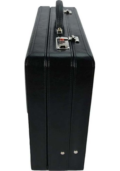 Suni Deri Siyah Bond Evrak Çantası Kilit Mekanizmalı Evrak Çantası 3 Ebat Seçeneği modelleri