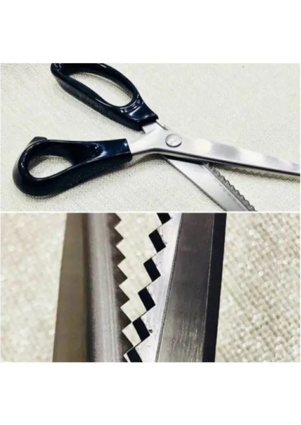 Zig Zag Kesim Terzi Sürfile Makası Surfile 25 cm 15 Diş 3 mm Diş Derinliği Zik Zak fiyatları