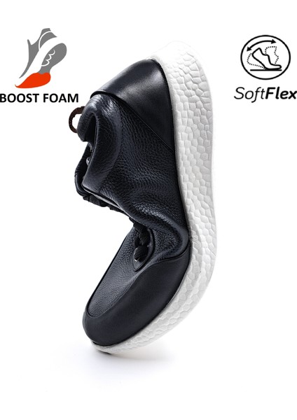 Makela H24260M Deri Boost Foam Erkek Siyah Yumuşak Konfor Ayakkabı