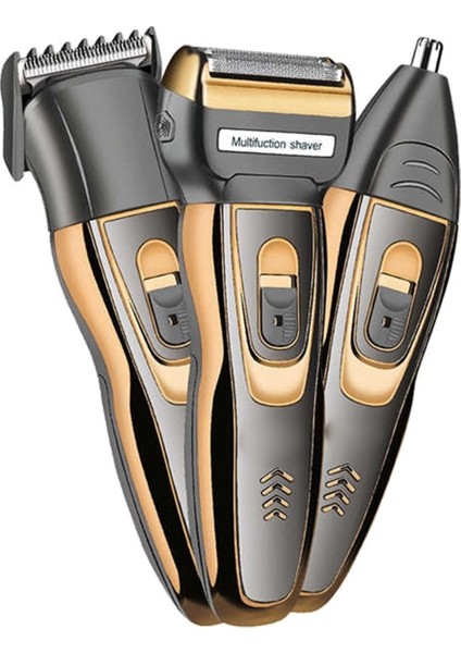 Pro Model 3'lü Traş Makinesi Erkek Bakım Seti Burun Kıl Almaepilasyon Öncesi Saç Sakal Tıraş