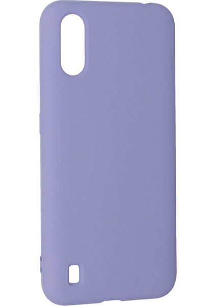 Samsung Galaxy A01 Kılıf Nano Içi Kadife Silikon - Lila 300099