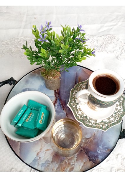 Kütükte Çiçekli Fesleğen Kahve Yanı Sunumluk Görünümlü Yapay Çiçek fırsatları