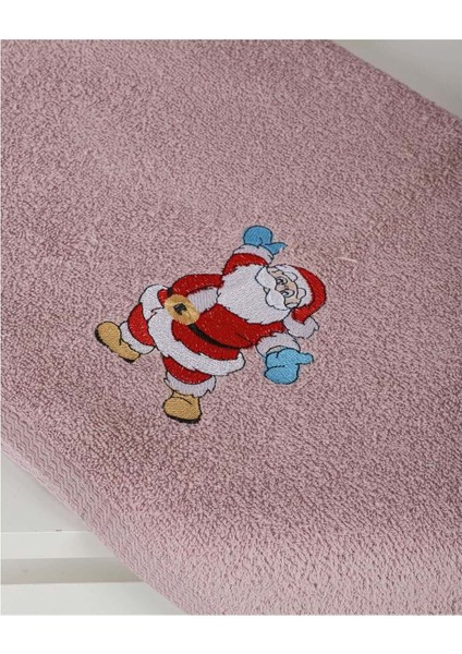 Banyo Havlusu Takımı Noel Baba Nakışlı