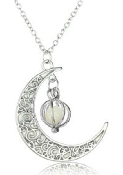 Karanlıkta Parlayan Ay Yıldız Moon Kolye