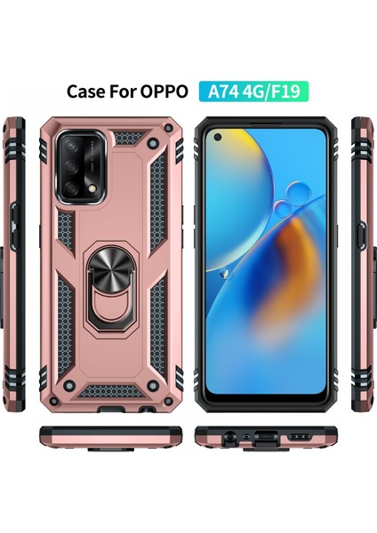 Oppo A74 4g Kılıf Sofya Yüzüklü Silikon Kapak - Rose 300099 fırsatları