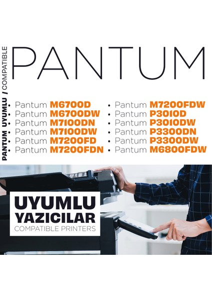 Pantum TL410X / TL411X Muadil Toner / M6700 / M7100 / M7200 / P3010 / P3300 / M6800