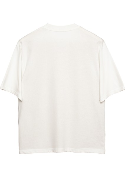 Juice Oversize T-Shirt Kadın - Ekru modelleri