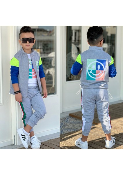 Çocuk Eşofman Takımı Üçlü 2 Iplik Penye