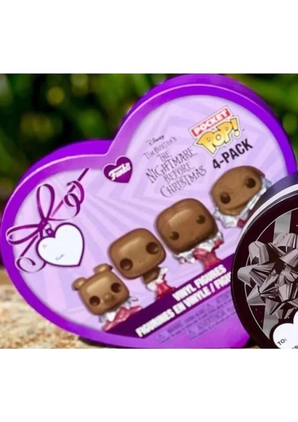 Pocket Pop! Sevgililer Günü Özel Paketi Nightmare Before Christmas Valentines Chocolate 4 Pack