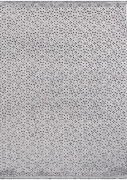 Vegas Bej Beyaz Gri Yumuşak Dokulu Modern Geometrik Desenli Halı
