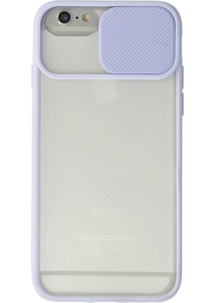 Iphone 6 Kılıf Palm Buzlu Kamera Sürgülü Silikon - Lila