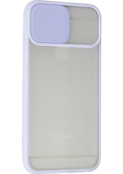 Iphone 6 Kılıf Palm Buzlu Kamera Sürgülü Silikon - Lila