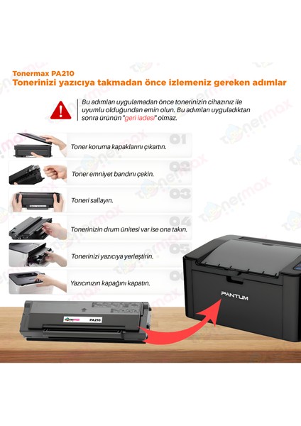 Pantum M6500W Muadil Toner2'li Avantaj Paket / PA210 / P2200 / P2500 / M6500 / M6550 / M6600 indirimleri