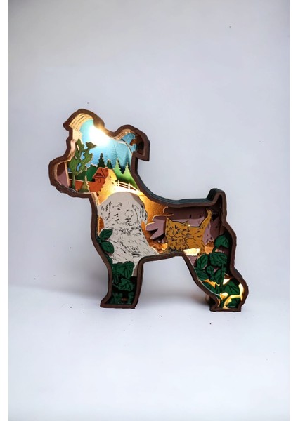 Dekoratif 3D Köpek Figürlü Masa Süsü Biblo