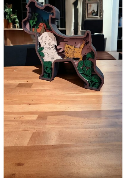 Dekoratif 3D Köpek Figürlü Masa Süsü Biblo