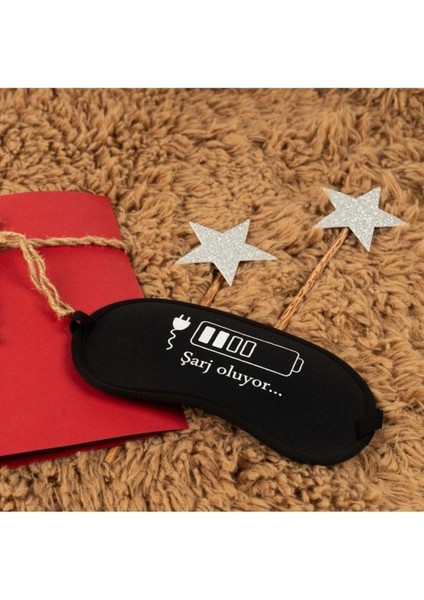 Uyku Maskesi Göz Bandı Şarj Oluyor Pamuk İç Yüzeyle Beyaz-Siyah Renk 1 Adet modelleri