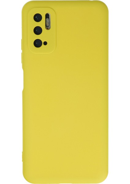 Xiaomi Poco M3 Pro Kılıf Nano Içi Kadife Silikon - Sarı 300099