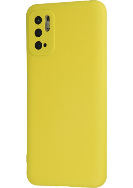 Xiaomi Poco M3 Pro Kılıf Nano Içi Kadife Silikon - Sarı 300099