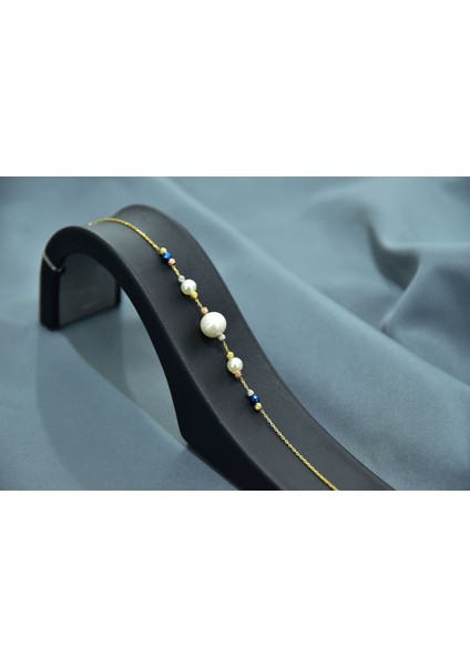 925 Ayar Gümüş Gold Kaplama Zarif Incili, Dört Renk Dorika Toplu Bileklik fırsatları