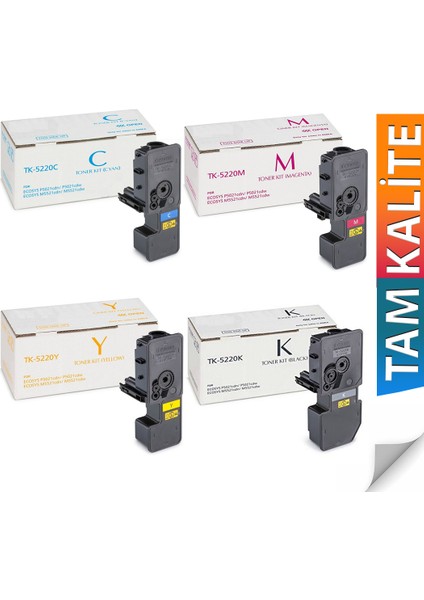 TK-5220 Kyocera Ecosys M5521CDW Uyumlu Muadil Toner 1 Set