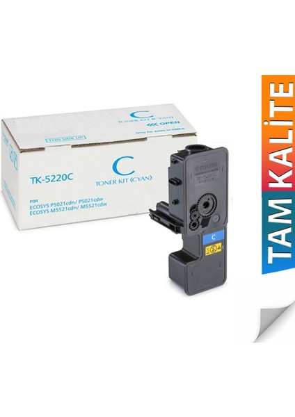 TK-5220 Kyocera Ecosys P5021CDW Uyumlu Muadil Toner Mavi