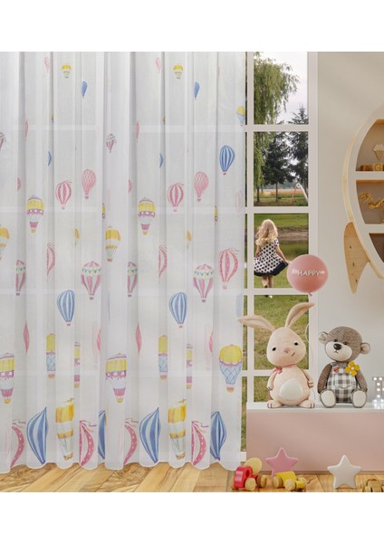 1/2,5 Orta Pile Baloon Balon Çocuk Odası Tül Perde