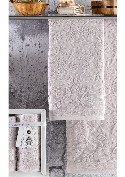 Annem Livya Hediye ve Çeyizlik Trend Cotton 2'li El,banyo Havlu SET(50X90 1ADET,70X140 1ADET)KUTULU