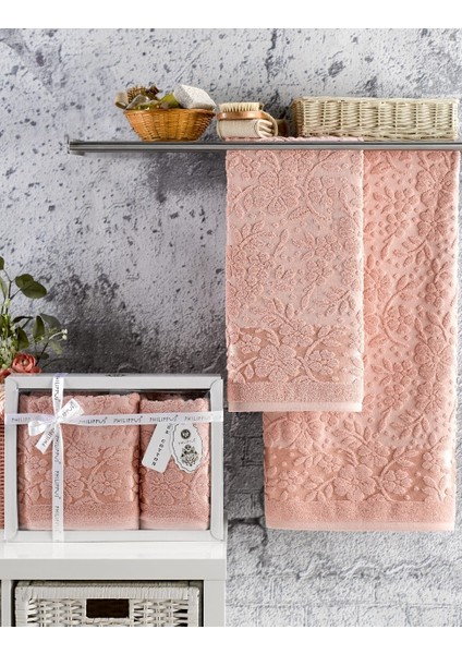 Annem Livya Hediye ve Çeyizlik Trend Cotton 2'li El,banyo Havlu SET(50X90 1ADET,70X140 1ADET)KUTULU