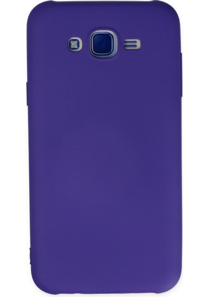 Samsung Galaxy J7 Kılıf Nano Içi Kadife Silikon - Mor 300099