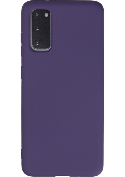 Samsung Galaxy S20 Kılıf Nano Içi Kadife Silikon - Mor 300099