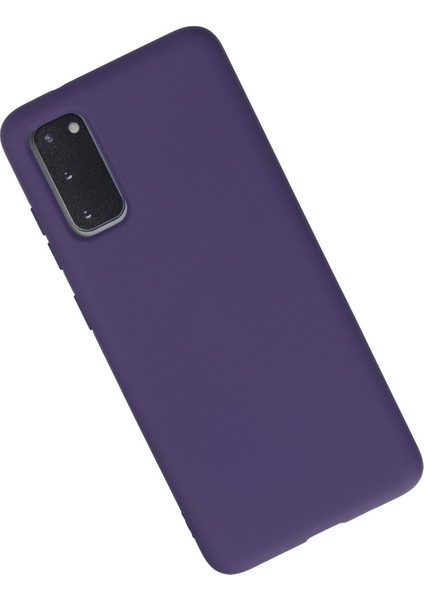 Samsung Galaxy S20 Kılıf Nano Içi Kadife Silikon - Mor 300099