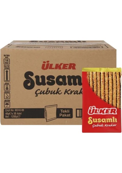 Susamlı Kraker 40 gr x 15 Adet