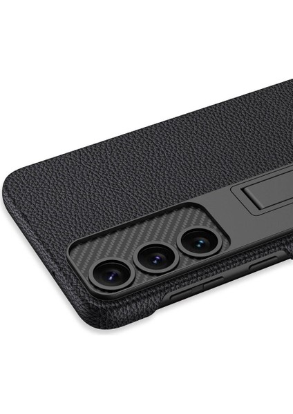 Galaxy S24 Kılıf Standlı Kapak Deri Desenli modelleri