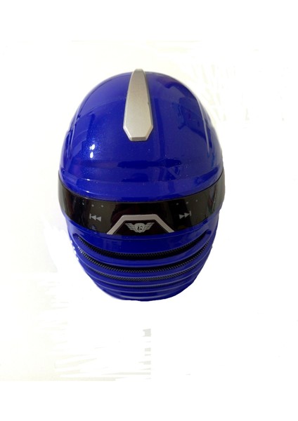 Wireless Mavi Hoparlör Motorcu Kaskı Görünümlü