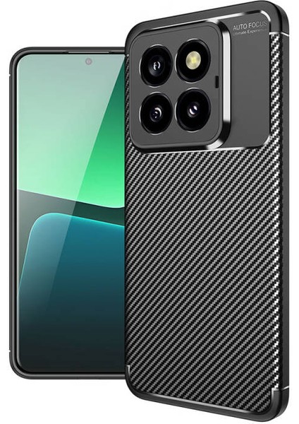 Xiaomi Mi 14 Pro Kılıf Negro Karbon Fiber Desen Silikon + Ekran Koruyucu Nano fiyatları