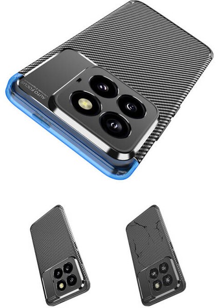 Xiaomi Mi 14 Pro Kılıf Negro Karbon Fiber Desen Silikon + Ekran Koruyucu Nano fırsatları