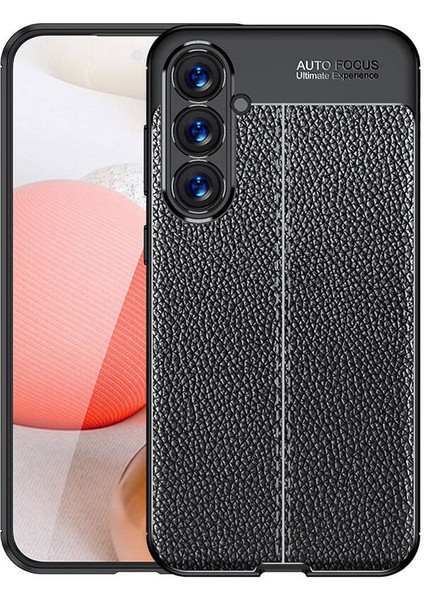 Samsung Galaxy S23 Fe Kılıf Niss Deri Desen Silikon + Ekran Koruyucu Nano